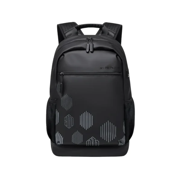 Arctic Hunter B00489 black laptop backpack with multiple compartments, ideal for travel, office, and daily use in Bangladesh