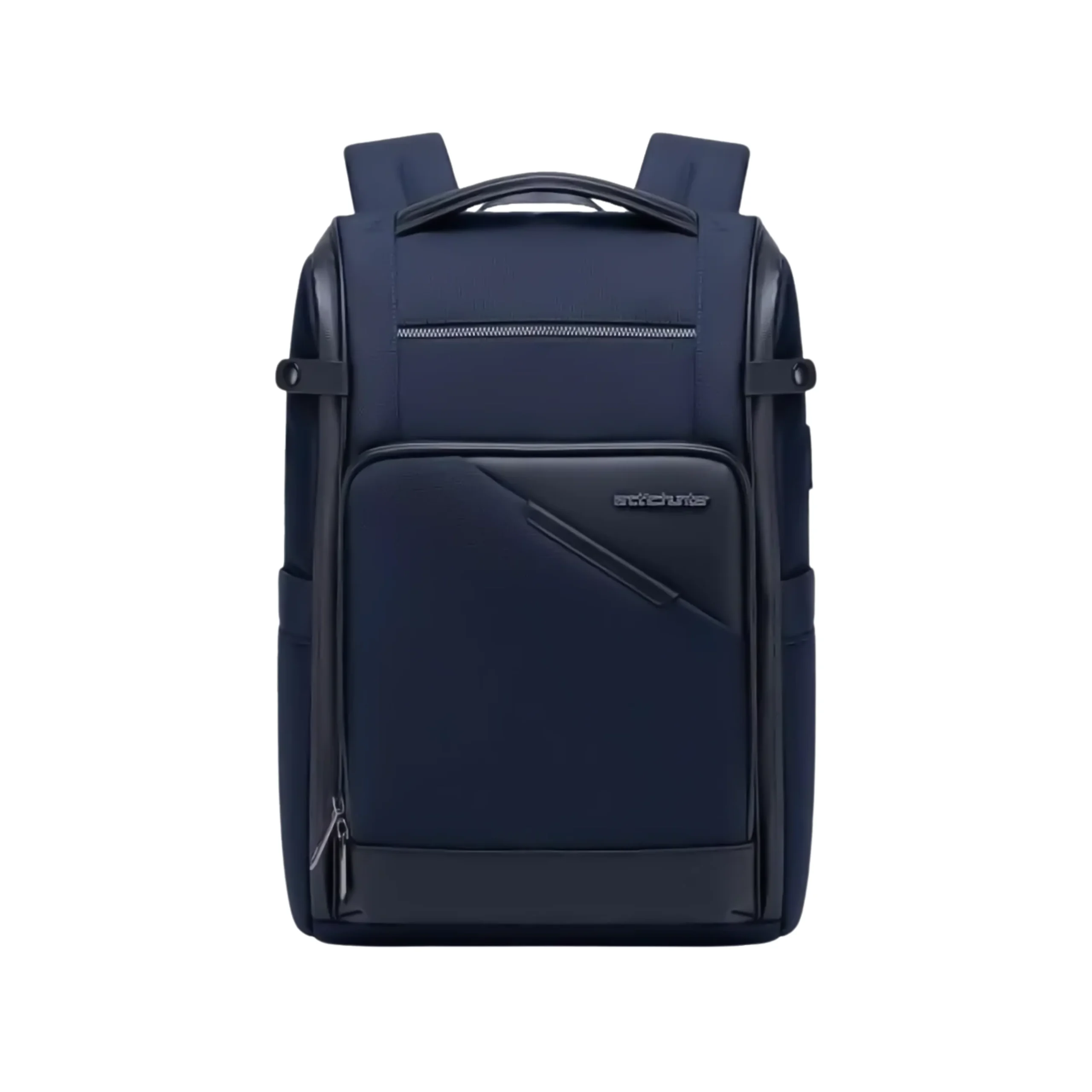 Arctic Hunter B00675 business backpack with laptop compartment in black, blue, and gray colors in BD