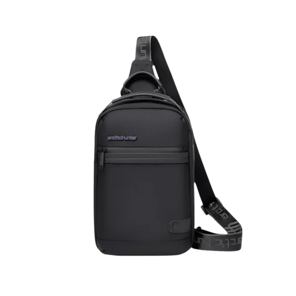 Arctic Hunter XB00141 black anti-theft crossbody shoulder bag for men, ideal for daily use and travel in Bangladesh