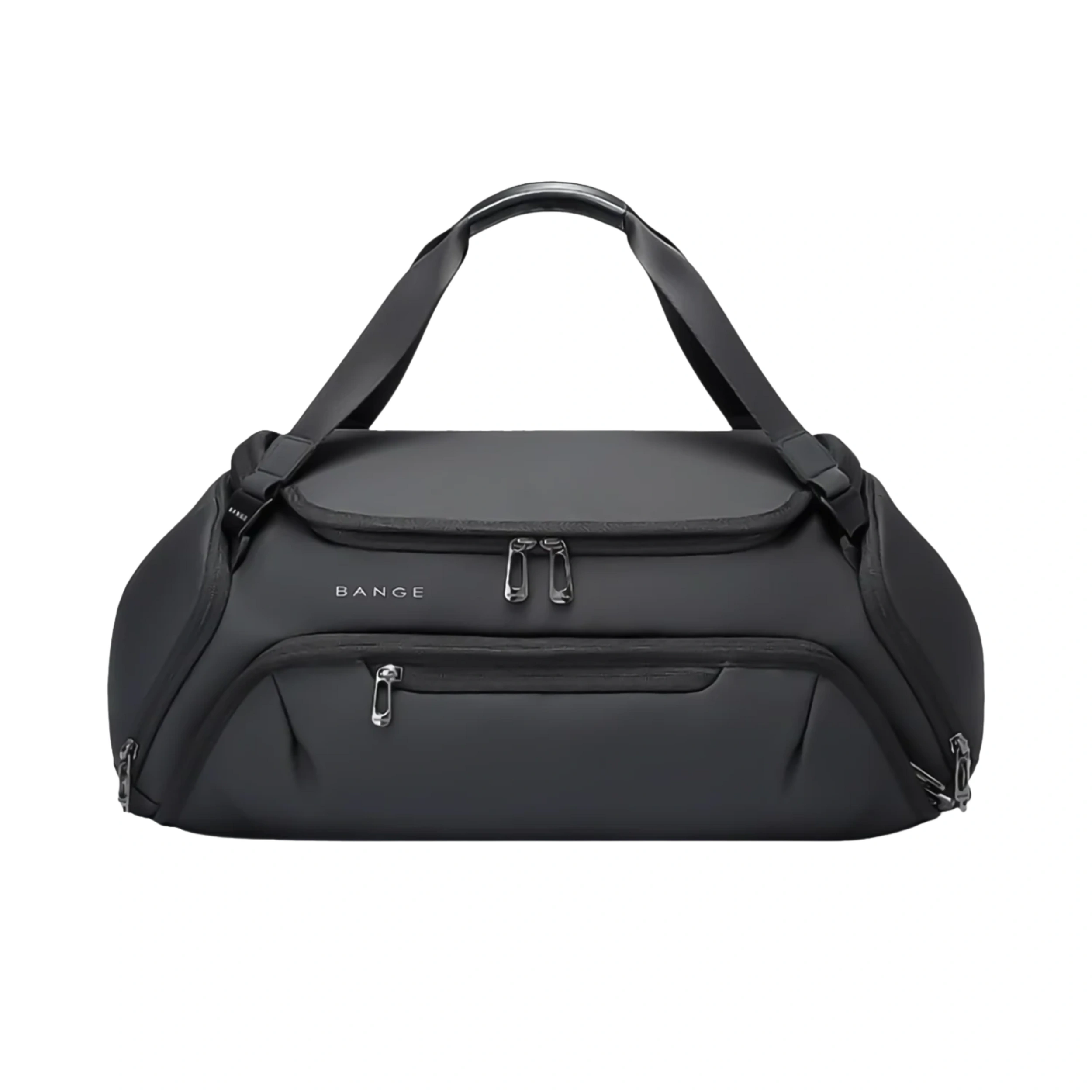 Bange BG-7561 black travel bag with wet and dry separation, 15.6-inch laptop compartment, unisex gym and fitness bag in BD